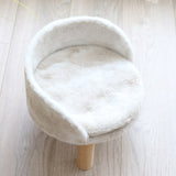Pet Cat Dog Bed Soft Warm Lambswool Wood Legs Beds Cats for House Nest Dogs Bed Warm Comfortable House Washable Kennel Dog Beds