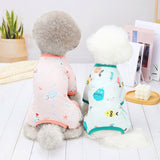 Lovely Pet Dog Jumpsuit Printing Pajama For Medium Small Dogs Leisure Home Dress Overalls Puppy Teddy Chihuahua Cat Clothes