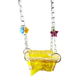 Bird Toy Sling Chain Hand Knitting Hammock Climbing Biting Pet Hanging Basket Yellow Dreamy Hammock Is Suitable For Small Birds