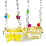 Bird Toy Sling Chain Hand Knitting Hammock Climbing Biting Pet Hanging Basket Yellow Dreamy Hammock Is Suitable For Small Birds