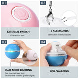 Smart Cat Interactive Toy Colorful LED Self Rotating Ball With Catnip Bell and Feather Toys USB Rechargeable Cat Kitten Ball Toy