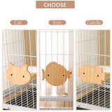 Cat Ceramic Bowl Dog Food Bowl Pet Wire Cage Removable Feeder Crate Feeding Crock Water Dish for Puppy Rabbit