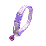 Colorful Cute Bell Collar Adjustable Buckle Cat Collar Pet Supplies Footprint Personalized Kitten Collar Small Dog Accessories