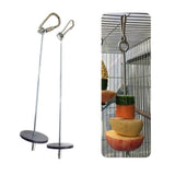 Pet Parrots Birds Food Holder Stainless Steel Fruit Spear Stick Fruit Vegetable Skewer Feeder Foraging Toys