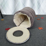 Removable Cat Cave Sleeping Bed Plush Cushion Pet House Dog Kennel Warm Plush Hamster Nest For Kitten Puppy Winter Cats Supplies