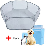 Portable Small Pet Cage Transparent Hedgehog Cage Tent Pet Playpen Open Folding Yard Fence For Dog Hamster Rabbit Guinea Pig
