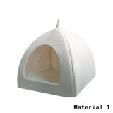 Dropshipping Foldable 2-in-1 Cat Bed Indoor Kitten Tent House Warm For Small Pet Pad Dog Nest  Cave Sleeping Cozy Plush Mat