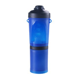 Portable 2 in 1 Pet Folding Water Bottle Food Container With Folding Silicone Pet Bowl Outdoor Travel Dog Cat Feeder Cup Bowl