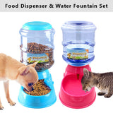 3.5L Dog Cat Feeder Bowl Automatic Pet Water Dispenser Drinking Fountain Bottle Plastic Pet Feeding Drinker Water Bowl