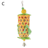 Natural Bamboo Rattan/Paper Weaving Cage Pet Bird Chewing Toys Parrot Cage Foraging Shredder Home Hanging Decoration