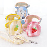 Adjustable Chest Strap For Dogs Cat Snack Bag Collar Portable Pet Outdoor Walking Harness With Leashes Pet Accessories