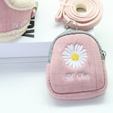 Dog Harness and Leash Set Snack Bag Soft Keep Warm Embroidery Cat Harnesses Leash for Small Medium Dogs Vest Outdoor Walking
