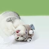 Cat Toys Cat Interactive Toys Kitten Fishing Headdres Hat Feathers Bait Fishing Head Covers Tease Pet Supplies Cat Accessories