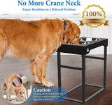 Elevated Dog Bowls, Stainless Steel Raised Dog Bowls Adjustable to 8 Heights, Antirust Stand for Small Medium Dogs and Pets