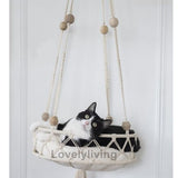 Big 40x120cm Cat Hammock Window Macrame Cute Pet Cat Beds Cat House Tent Kitten Cat Accessories with Cat Toys Collars Balls