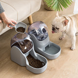 Pet Automatic Feeder Large Capacity Drinking Waterer Fountain Dog Feeding Bowls Water Bottle Puppy Drinker Automatic Dispenser