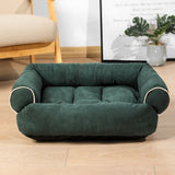Pet Dog Bed Dog Sofa Deep Sleep Bed Rectangle Sofa-Style Pet Bed with Anti-slip Plastic Bottom Thickened Warm Dog Mat Super Soft