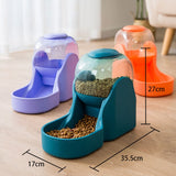 Pet Automatic Feeder Large Capacity Drinking Waterer Fountain Dog Feeding Bowls Water Bottle Puppy Drinker Automatic Dispenser