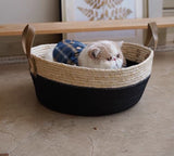 Selling Interesting 2022 INS Cat Nest Made Of Rattan Summer Cool Advanced Woven 4 Seasons Universal Pet  House Sleeping Nest