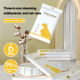 6Pcs/Pack Antibacterial No-wash Gloves Pet Disposable Cleaning Massage Gloves Cats Dogs Deodorant Puppy Kitten Cleaning Supplies