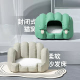 Arch Cat Nest Winter Warm General Non-stick Cat Bed Baby Cat Sofa Sleeping Semi-enclosed Winter Cat House Dog Sleep