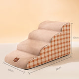CAWAYI KENNEL PP Cotton Dog Sofa Stairs Pet 2/3/4 Steps Stairs for Small Dogs Cats Ramp Ladder Anti-slip Bed Stairs Pet Supplies