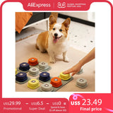 MEWOOFUN Dog Button Record Talking Pet Communication Vocal Training Interactive Toy Bell Ringer With Pad And Sticker Easy To Use