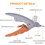 Professional Pet Nail Clipper Scissors LED Light Pet Dog Cat Nail Toe Claw Scissors  Nail Trimmer Animal Pet Supplies