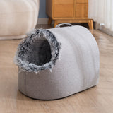 Pet House for Small Dog Cat Bed House Portable Enclosed Plush Pet Kitten Nest Winter Warm Soft Pet Cave Kennel Deep Sleep Sofa