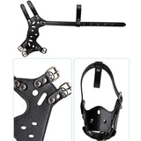 PU Leather Pet Dog Mask Adjustable Breathable Muzzle Anti-biting Safety for Small Medium Dogs Stop Biting Barking