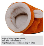 Closed cat litter warm pet cat sleeping bag kitten puppy thickening house winter small dog semi-closed bed pet supplies