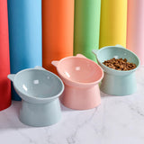 High Foot Dog Bowl Bowl 45°neck Protector Pet Pet Bowl Feeder Bowl Water Anti-overturning Food Feeding Pet Cup Y3a8