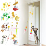 10 Kinds Cat Hanging Door Toys with Bell Retractable Catnip Toys Adjustable Length Funny Self-hey Pet Supplies Cat Accessories