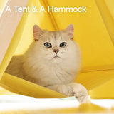 Mewoofun Pet Teepee Cat Sturdy Hammock Bed House Portable Folding Tent Easy Assemble Fit for Dog Puppy Cat Indoor Outdoor
