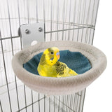 D0JA Bird Nest Parakeet Nests Weave Rope Bed Parrot Breeding Hatching Box Nesting House Hatch Hut with Mat for Finch Canary
