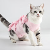 Cute Pet Recovery Suit Breathable Cat Surgery Clothing Stretchy Puppy Rehabilitation Weaning Shirts Anti Licking Pet Clothes