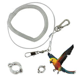 Alloy Leg Ring Flexible Bird Chain Belt Anti Bite Plastic Wire Rope Parrot Bird Outdoor Flight Training Rope Macaw Starling