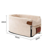 Portable Pet Dog Car Seat Central Control Nonslip Dog Carriers Safe Car Armrest Box Booster Kennel Bed For Small Dog Cat Travel