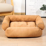Pet Dog Bed Dog Sofa Deep Sleep Bed Rectangle Sofa-Style Pet Bed with Anti-slip Plastic Bottom Thickened Warm Dog Mat Super Soft