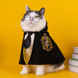 Pet Cosplay Cloak College Pet Clothes Small Magic Cloak Spring and Autumn Clothes Dog Pet Shawl Cat Cosplay