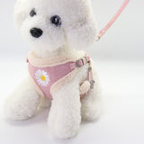 Dog Harness and Leash Set Snack Bag Soft Keep Warm Embroidery Cat Harnesses Leash for Small Medium Dogs Vest Outdoor Walking
