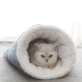 Warm Deep Cat Litter Winter Comfort Bed For Cats Fully Enclosed Cat House Sleeping Cat's House Cats Tunnel Bed Pet Accessories
