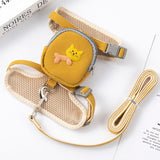 Adjustable Chest Strap For Dogs Cat Snack Bag Collar Portable Pet Outdoor Walking Harness With Leashes Pet Accessories