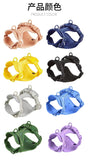 New Four Seasons Pvc Puppy Basic Collar Dog Chest Harness Quick Release Personalized Solid Color Leash Pet Supplies Set