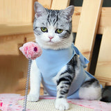 Cute Pet Recovery Suit Breathable Cat Surgery Clothing Stretchy Puppy Rehabilitation Weaning Shirts Anti Licking Pet Clothes