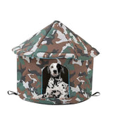Outdoor Pet Dog House Foldable Bed Soft Winter Camouflage Waterproof Rainproof Cat Kennel House Pet Shelter
