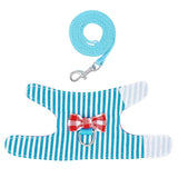 Small Pet Rabbit Hamster Bowtie Striped Star Harness Vest Leash Traction Rope For baby ferrets pet rats Bowknot Chest Strap