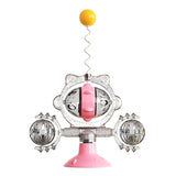 Cat Interactive Toy Windmill withing Catnip Funny Leakage Treat Dispenser Intelligence Training Suction Cup Puzzle Cat Toys