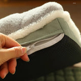 MADDEN Winter Warm Dog Mat Luxury Pad for Small Medium Dogs Plaid Bed for Cats Dogs Fluff Sleeping Removable Washable Pet Beds