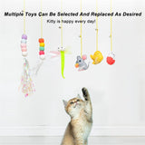 10 Kinds Cat Hanging Door Toys with Bell Retractable Catnip Toys Adjustable Length Funny Self-hey Pet Supplies Cat Accessories